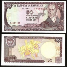COLOMBIA 50 Pesos Oro 1984 -