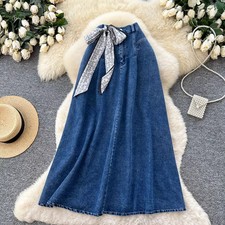 Gonna Jeans Denim Lunga Vita