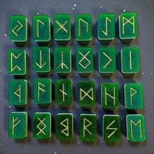 Handmade Resin Rune Stones Set