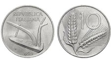 Moneta 10 lire spiga di grano
