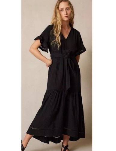 Maxi abito nero cintura - nero, +