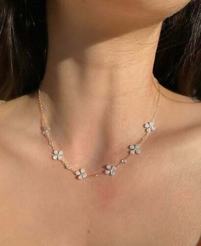 Collana donna fiore placcato
