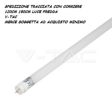 Tubo Led neon 120cm 150 cm T8 Luce Fredda V-tac per plafoniera 220Volt