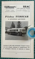 Rara Pubblicità Filobus TUBOCAR a struttura portante del 1964