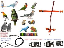 Pettorina pappagalli ROSSO ARANCIO elastica collo 3MM DA COCORITE AD AMAZZONE