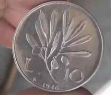 REPUBBLICA ITALIANA 10 LIRE 1946 ULIVO FALSO DA STUDIO DI OTTIMA MANIFATTURA