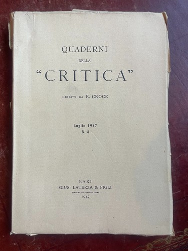 Quaderni della critica - critica, 8