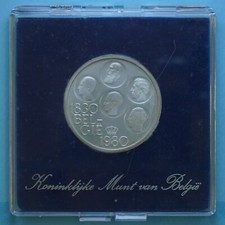 BELGIO 500 FRANCHI 1980 ARGENTO SILVER COIN PROOF CURRENCY COLLEZIONE 