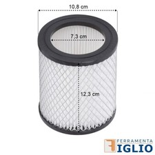 Filtro Hepa di Ricambio per Bidone Aspiracenere Universale Ø 10,8 x H. 12,3 cm