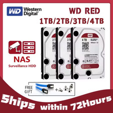 WD Red NAS Internal HDD 4TB/3TB/2TB/1TB SATA 6Gb/s 64MB Cache for Desktop