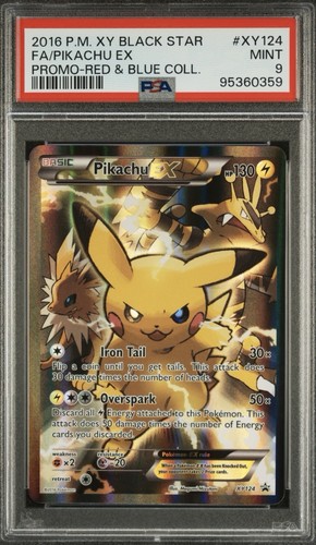 Psa pikachu xy124 ex - pikachu,
