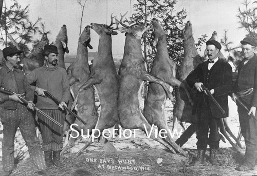 Old time deer hunt - old,