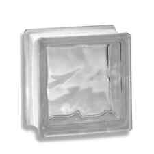 Vetromattone Trasparente Ondulato Mattone in Vetrocemento Misura 19x19 x 8 cm