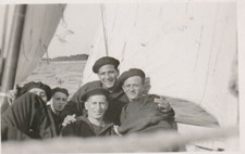 B3 -  Foto Photo Fotografia Anni 40 - Marinai su Barca a vela