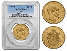 Francia oro franchi 1857 a - 1857,