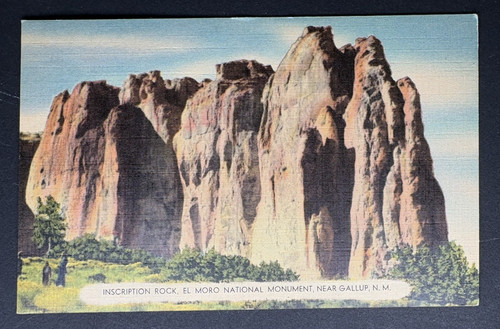 Cartolina iscrizione roccia - -,