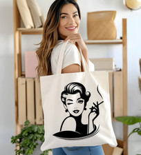 Shopper in Cotone BS-007 - sacca borsetta borsa bag busta spesa palestra