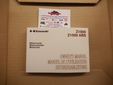 LIBRETTO USO E MANUTENZIONE KAWASAKI Z1000 2010 INGLESE FRANCESE TEDESCO