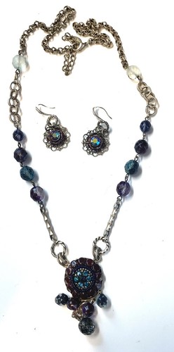 258 collana orecchini - e,