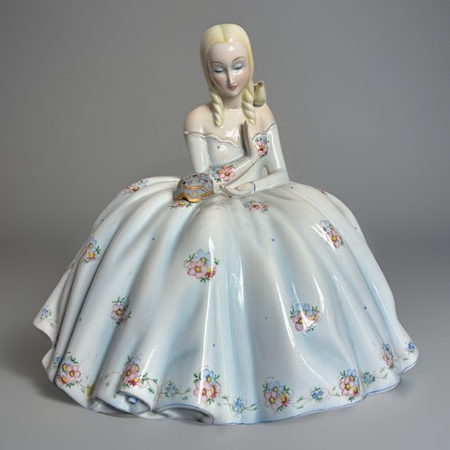 Statuina donna porcellana