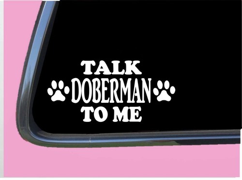 Adesivo cane talk - doberman, to