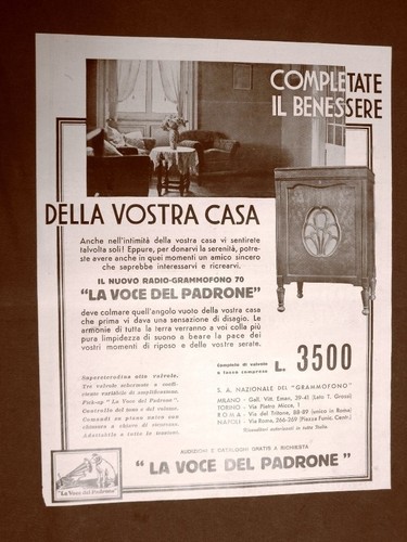Pubblicità dei primi del - , '900