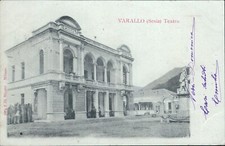 cu354 cartolina varallo sesia teatro provincia di vercelli piemonte