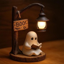 Lampada libro lettura fantasmi Halloween fantasma luce notturna per amanti dei libri decorazione nuova