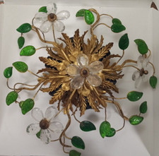 Lampada Da parete Lampadario Vintage In Stile Floreale Liberty Modernariato 