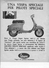 advertising Pubblicità SCOOTER PIAGGIO VESPA SUPER SPRINT GPS  1967 VESPA EPOCA