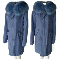 Mr And Mrs Parka in lana blu