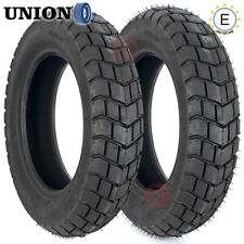 KIT 2 GOMME 100/90-10 61L 8PR PNEUMATICO TASSELLATO RINFORZATO APE 50 UNION