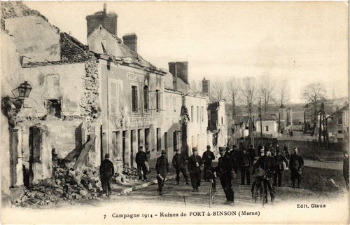 Cpa militaire campagne rovine - militaire, campagne-rovine