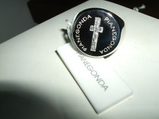 PIANEGONDA ANELLO ARGENTO 925 STERLING MASSICCIO CROCE SIGILLO MIS 18 UNISEX