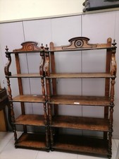 Set 2 librerie scaffali etagere in legno '800