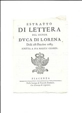 Estratto di Lettera del Signor