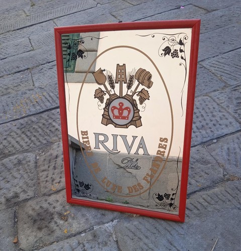 Quadro specchio birra riva - specchio,
