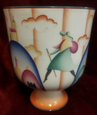 VASO PORCELLANA RICHARD GINORI - I PELLEGRINI - GIO PONTI - DOCCIA 1985