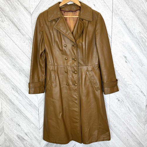 Trench coat pelle marrone
