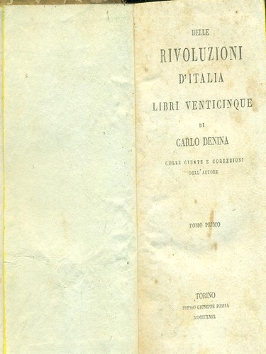 Delle rivoluzioni italia - rivoluzioni, d'italia