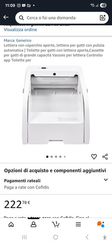 Lettiera elettrica autopulente