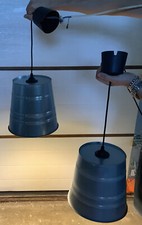 coppia Lampadari Da Soffitto forma secchio zincato