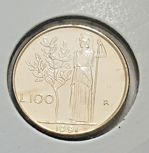 1991 italien 100 - lire.,