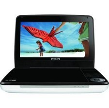 Philips PD9000/37: Lettore DVD Portatile LCD 9", Batteria 5 Ore - Bianco/Nero