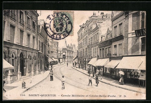 Cpa saint quentin cercle - quentin,,