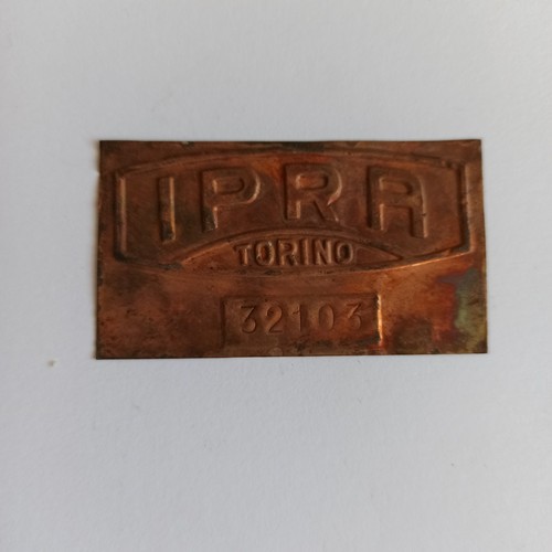 Targa ipra torino radiatori - targa,