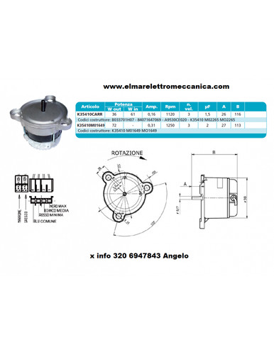 K35410 m01649 motore elettrico - m01649,