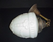 Antico Ottone Vetro Lampada