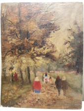 DIPINTO AD OLIO anni 40'  SU COMPENSATO