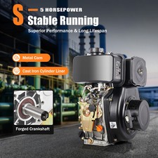 4 Stroke 247CC Single Cylinder Diesel Engine For Small Agricultural Machine